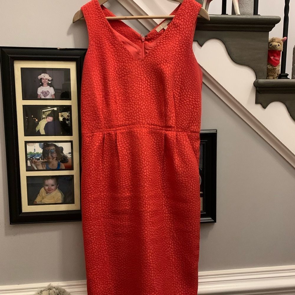 Banana Republic Hot Pink Textured Sleeveless Dress sz 8